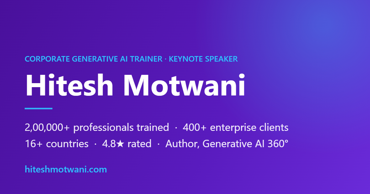 Hitesh Motwani Digital Marketing Trainer and Agency