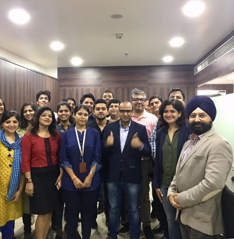 Hitesh Motwani with the team at Wockhardt after a training programme